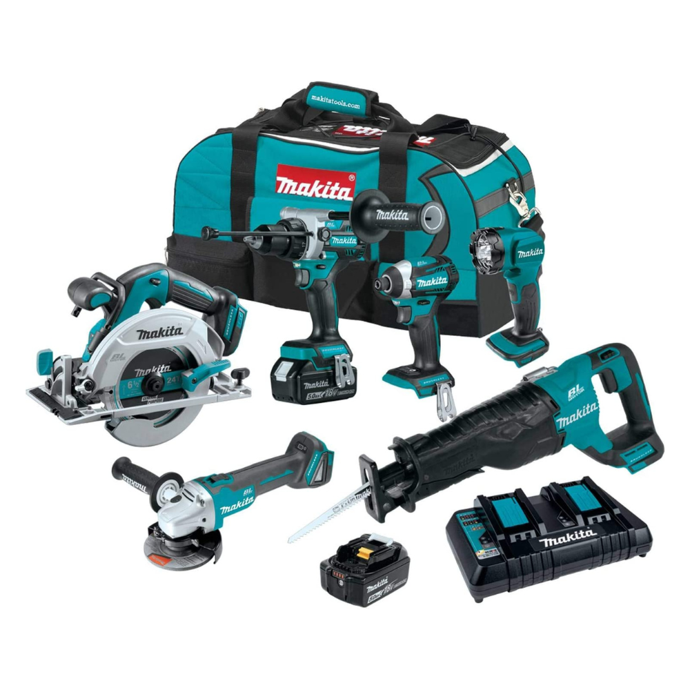 Makita Cordless 6-Pc. Combo Kit OPEN BOX/DISPLAY UNIT - XT616PT