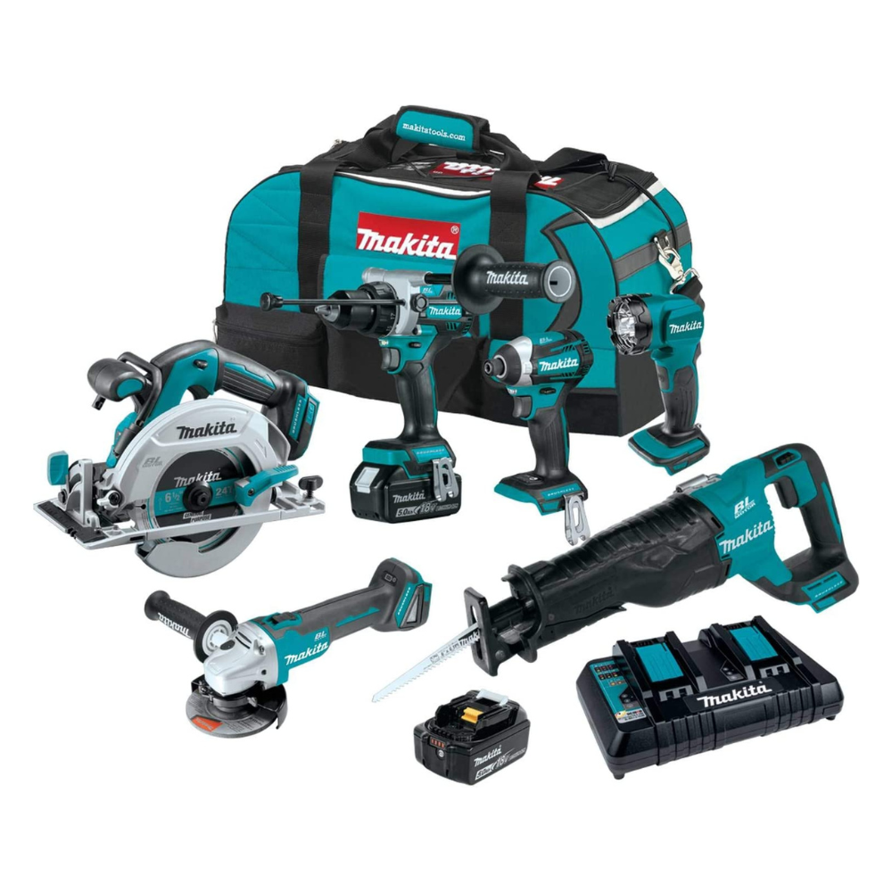 Makita XT616PT 18V LXT® Lithium-Ion Brushless Cordless 6-Pc. Combo Kit