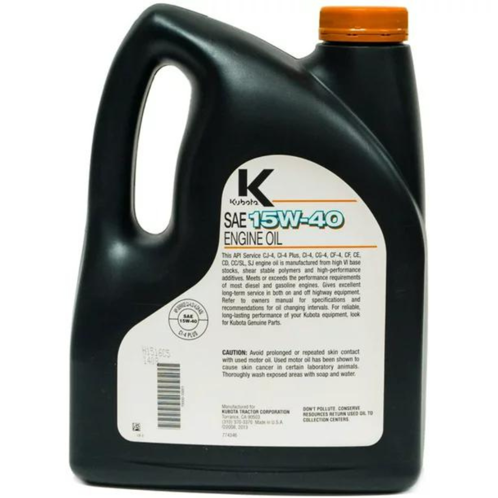 Kubota 1 Gallon Genuine OEM SAE 15W-40 Engine Oil