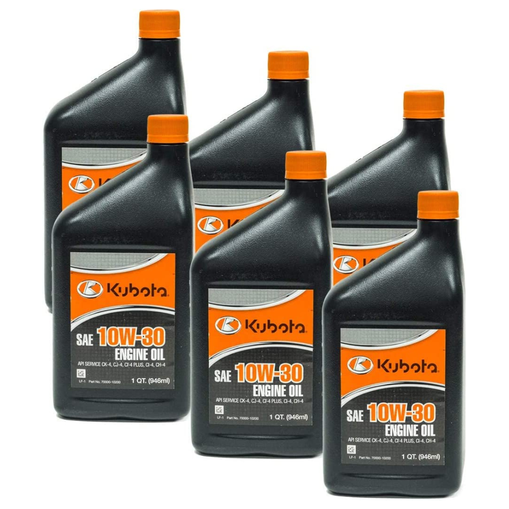 Kubota 6PK Genuine OEM SAE 10W-30 Engine Oil 70000-10200