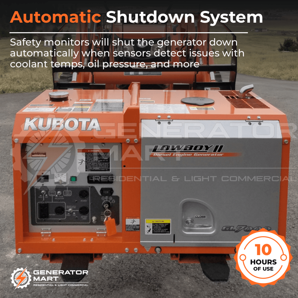 Kubota 7000W Portable Diesel Generator- Gl7000 Usa