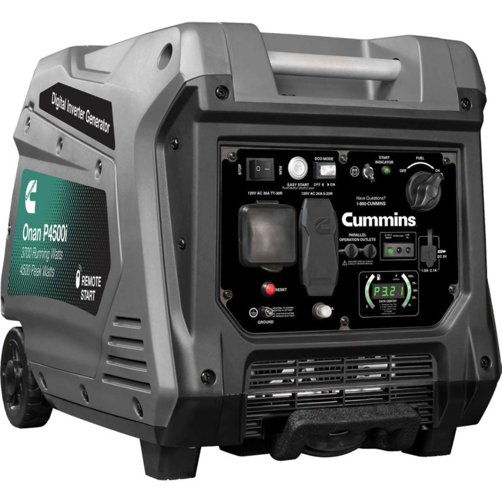Cummins Onan P4500i 4.5 kW Portable Inverter Generator 18 Hours