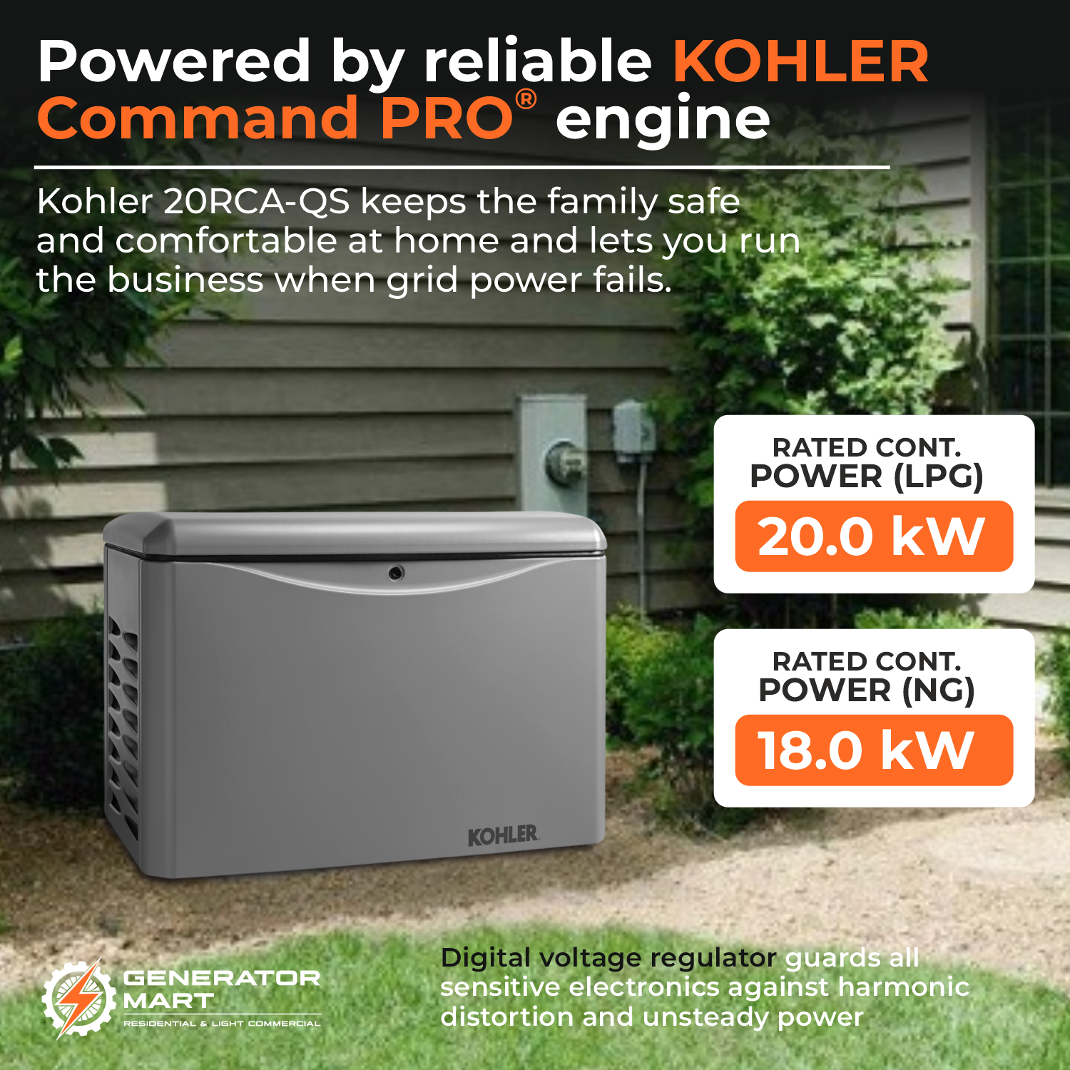 Kohler 20Kw Home Standby Generator- 20Rca