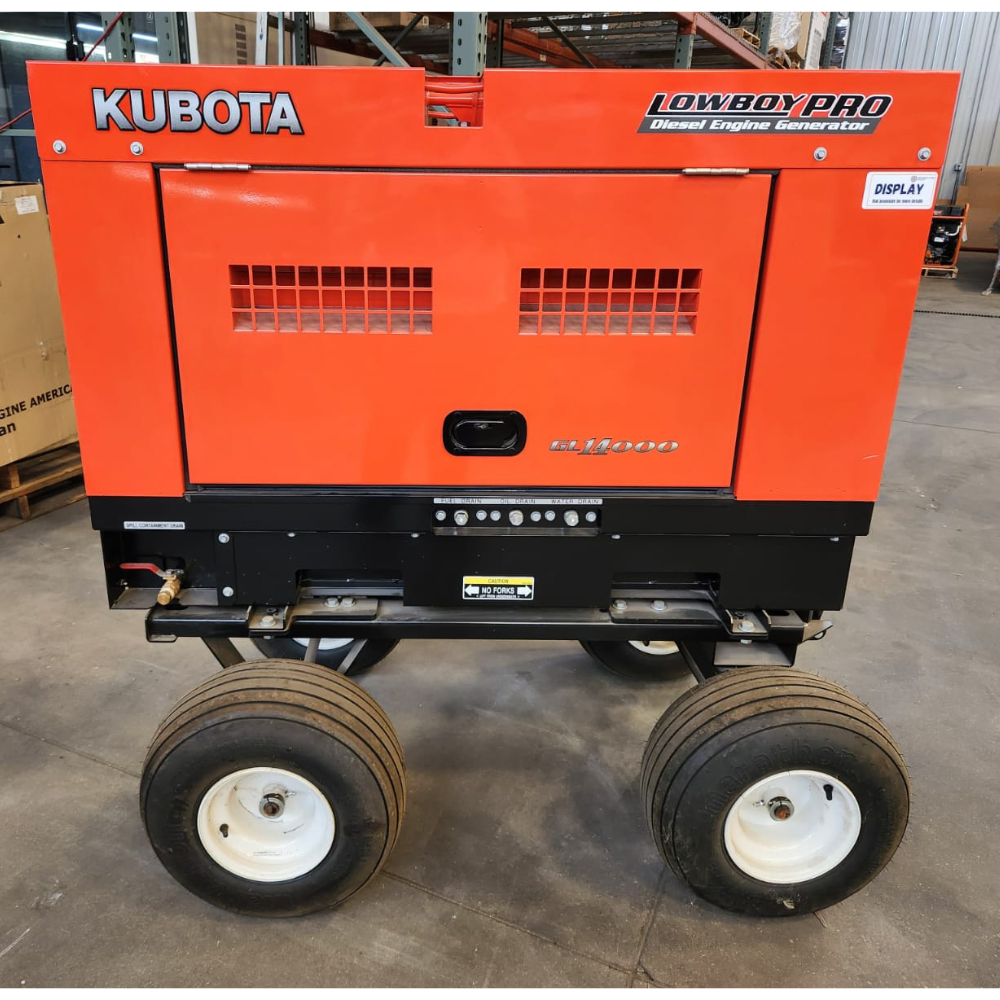 Kubota 14kW Portable Diesel Generator With 4 Wheel Transport Cart *S&D*