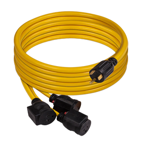 Firman Power Cord L5-30P to 3x5-20R 25ft Extension 10 AWG and Storage Strap - DS-1105