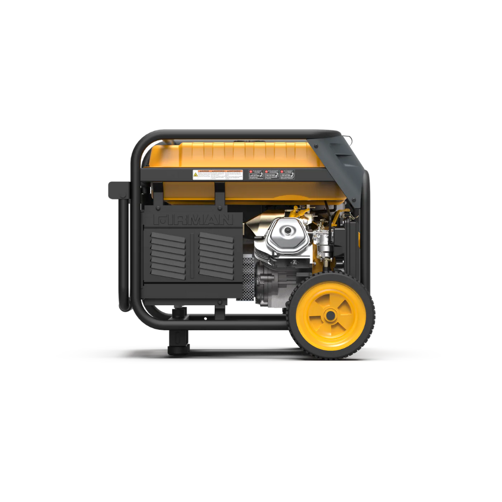 Firman Dual Fuel 7125/5700W Recoil Start Gas or Propane Powered Portable Generator with Wheel Kit - DS-H05752