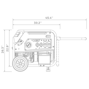 Firman Dual Fuel 7125/5700W Electric Start Gas or Propane Powered Portable Generator with Wheel Kit - DS-H05751
