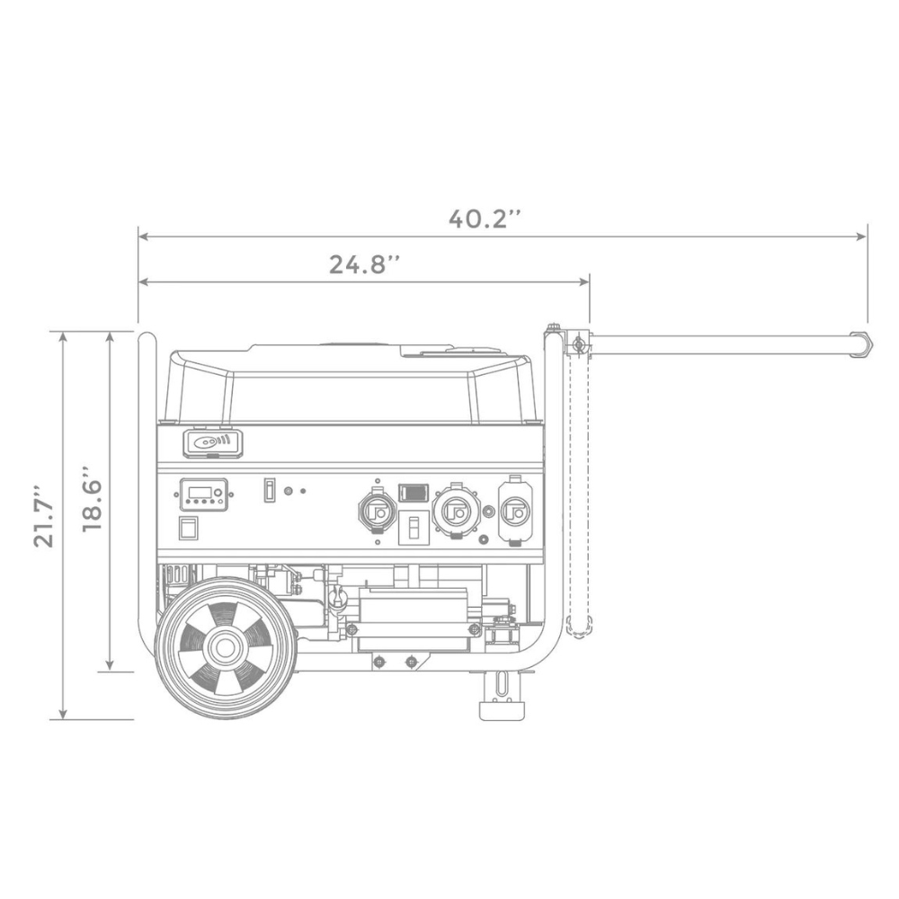 Firman Open Frame 10000/8000W Remote Start Gasoline Powered Portable Generator with Wheel Kit 120/240V - DS-P08003