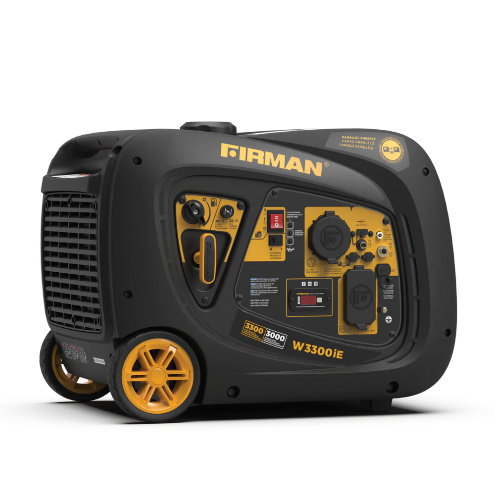 Firman Inverter 3300/3000W Electric Start Gasoline Powered Parallel Ready Portable Generator - DS-W03082