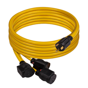 Firman Power Cord TT-30P to 3 x 5-20R 25ft Extension 10 AWG and Storage Strap - DS-1101