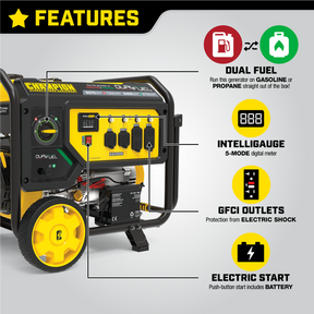 Champion 7500W Portable Generator, Dual Fuel- 201040