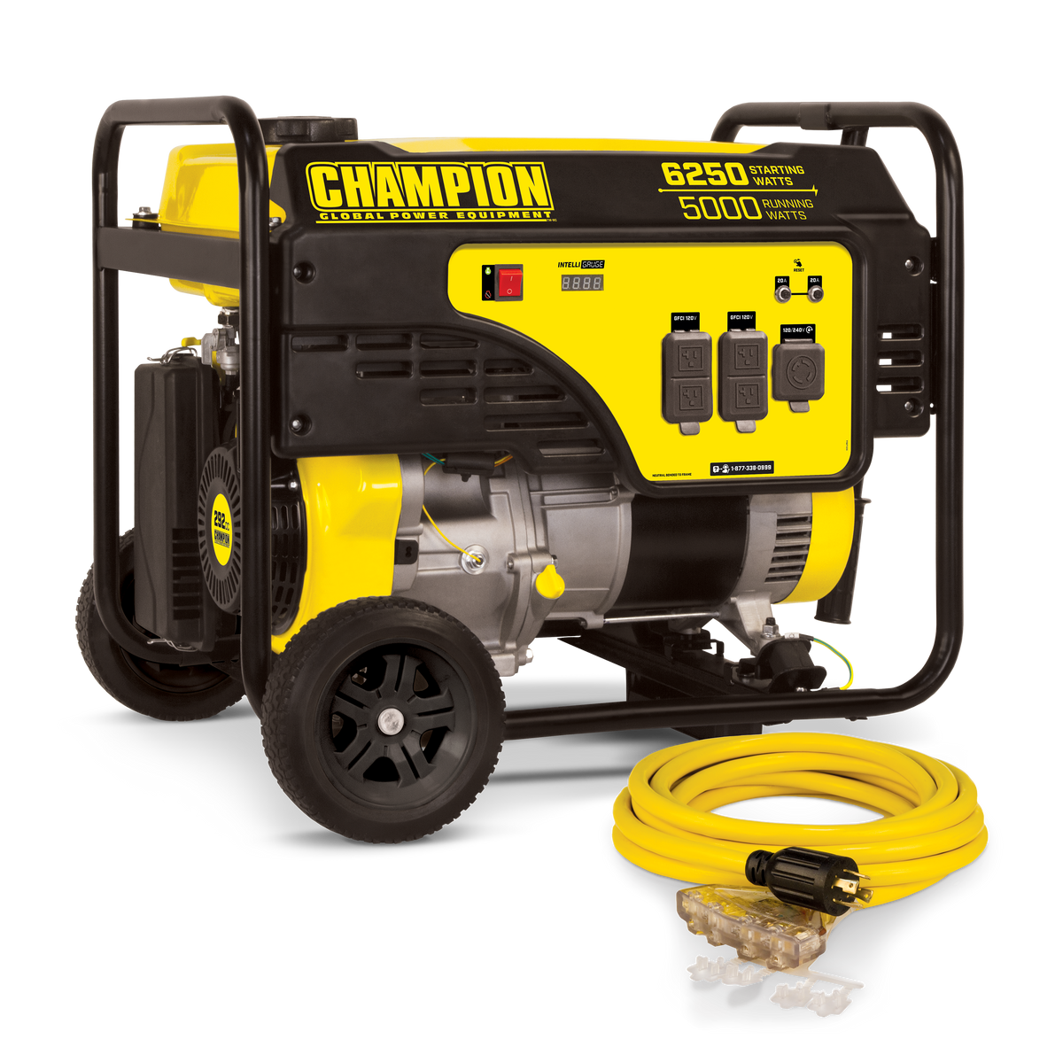Champion 5000W Portable Generator w/ Extension Cord- 201041