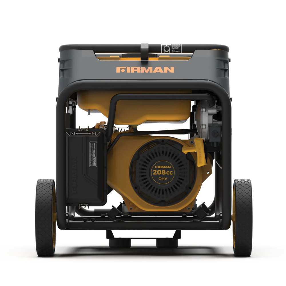 Friman Dual Fuel 4550/3650W Recoil Start Gas or Propane Powered Portable Generator with Wheel Kit - DS-H03652