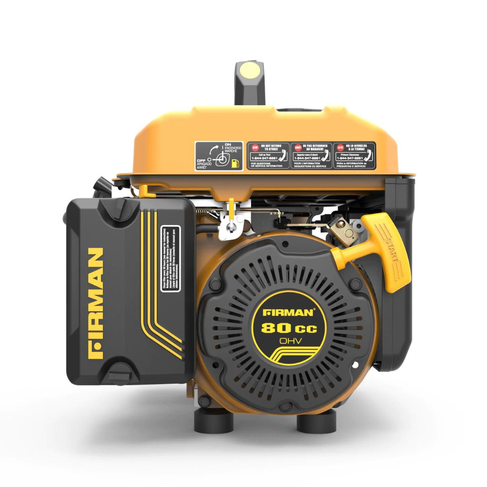 Firman Open Frame 1300/1050W Recoil Gasoline Powered Portable Generator - DS-P01001