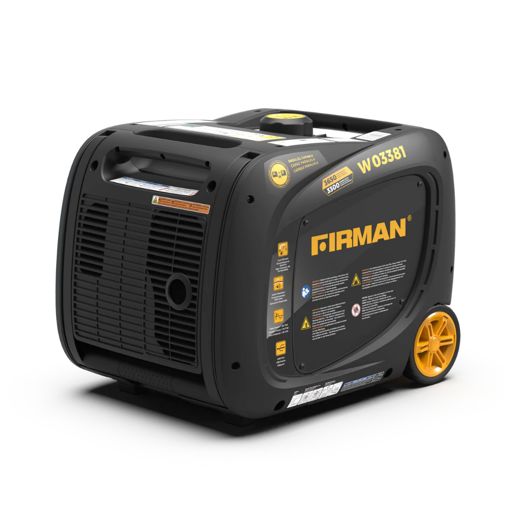 Firman Inverter 3650/3300W Recoil Start Gasoline Powered Parallel Ready Portable Generator- DS-W03381