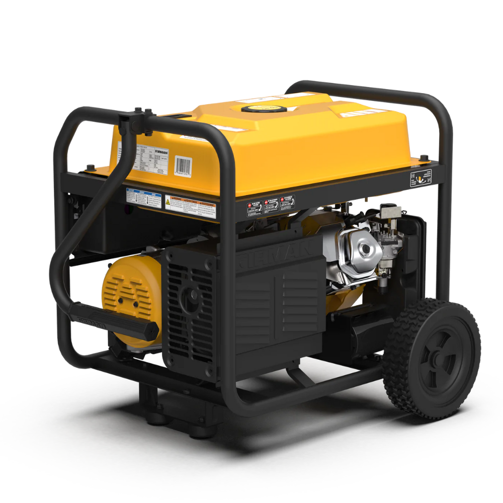 Firman Open Frame 10000/8000W Remote Start Gasoline Powered Portable Generator with Wheel Kit 120/240V - DS-P08003