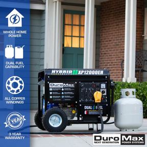 DuroMax 12000W Portable Generator, Dual Fuel- DS-XP12000EH