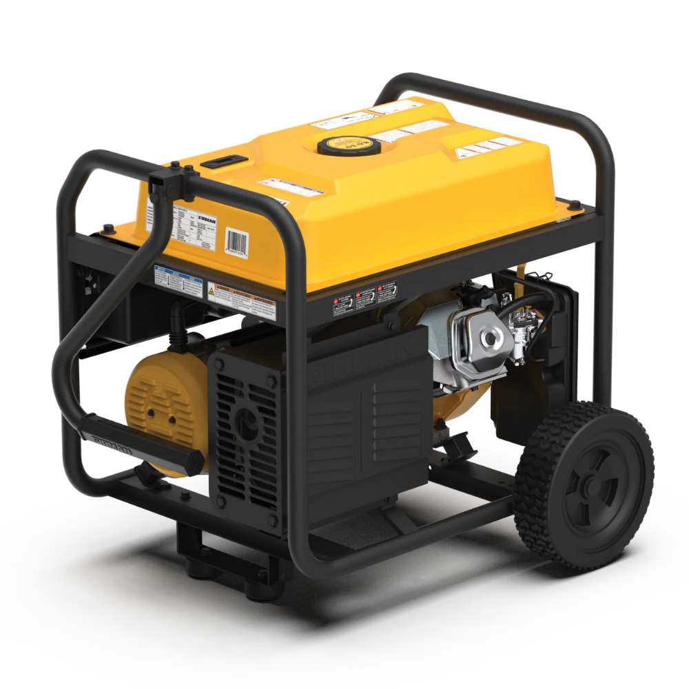 Firman Open Frame 7125/5700W Remote Start Gasoline Powered Portable Generator with Wheel Kit 120/240v - DS-P05702