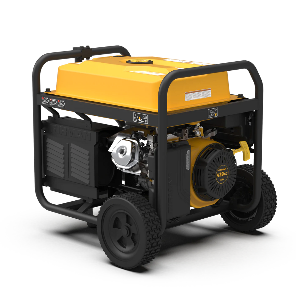 Firman Open Frame 10000/8000W Remote Start Gasoline Powered Portable Generator with Wheel Kit 120/240V - DS-P08003