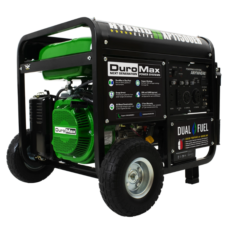 DuroMax 11500W Portable Generator, Dual Fuel- DS-XP11500EH