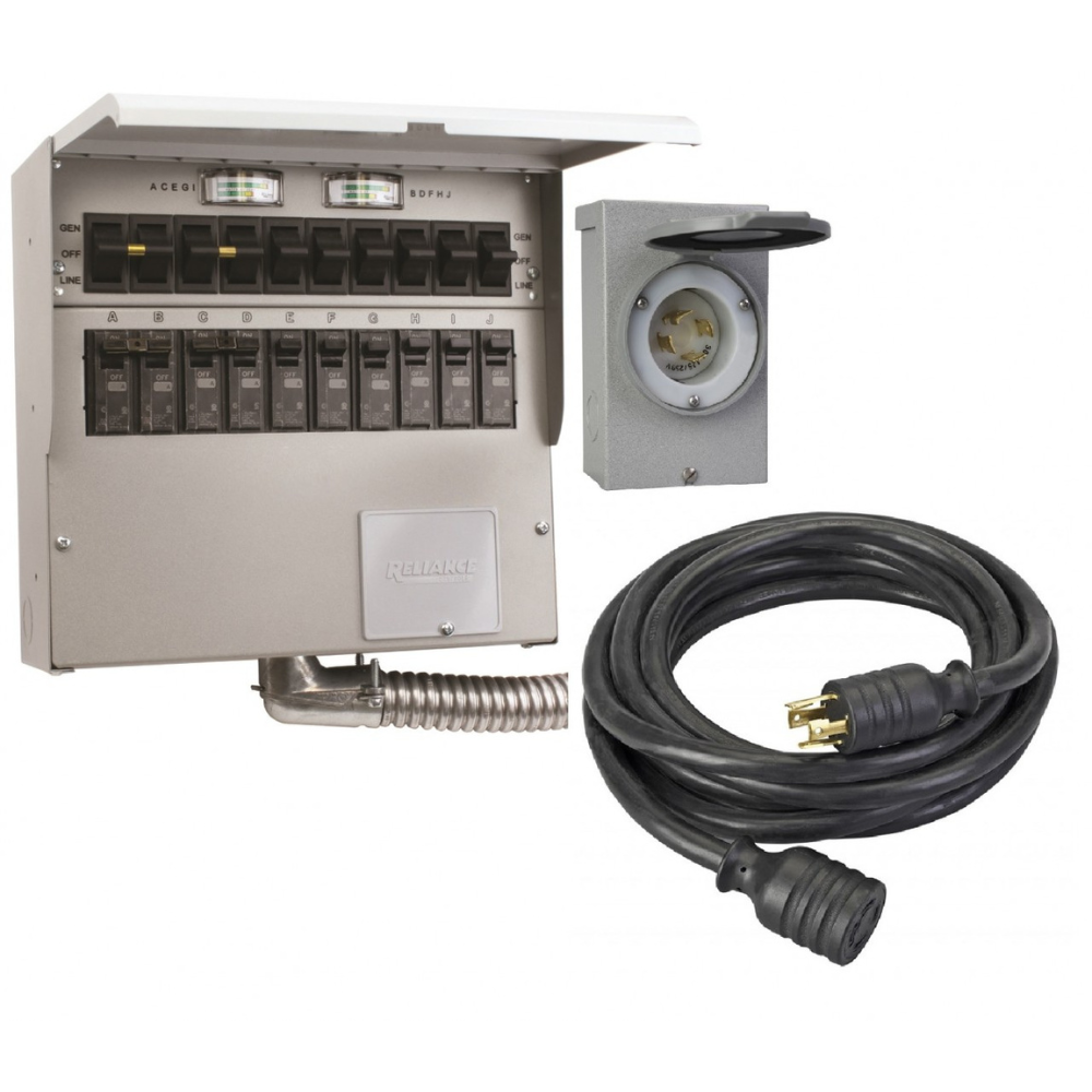 Reliance 30 Amp 10 Circuit Transfer Switch Kit 310CDK