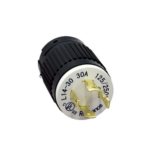 Reliance Controls 30 Amp 125-250-Volt 4-Wire Twist Lock Plug, Black