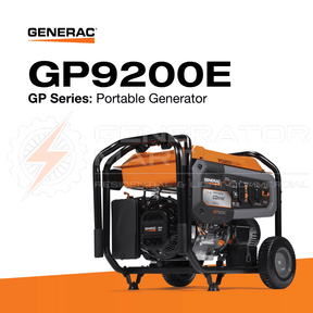 Generac 9200W Portable Generator W/ Cosense Technology - Gp9200E